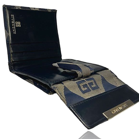 GIVENCHY Compact Bi-fold Navy Wallet - Picture 1 of 12